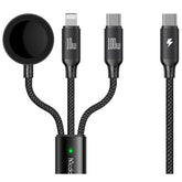 Mcdodo Ca 4940 3 In 1 Charging Cable Usb Type C To Type C + Lighting Series Pd + Apple Watch Wireless Charger, 1.2m Black - CompuMe